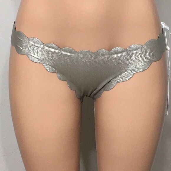 PILYQ metallic snakeskin teeny bikini. NWT - Picture 5 of 8